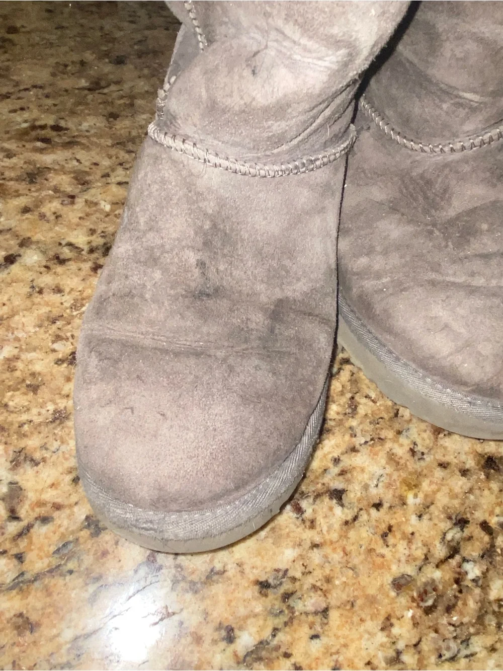 UGGS Women's Tall Shearling-Lined Suede Boots - Gray